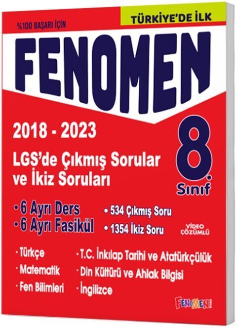 Fenomen Okul Yayınları 8. Sınıf LGS Çıkmış Sorular Ve İkiz Soruları ...