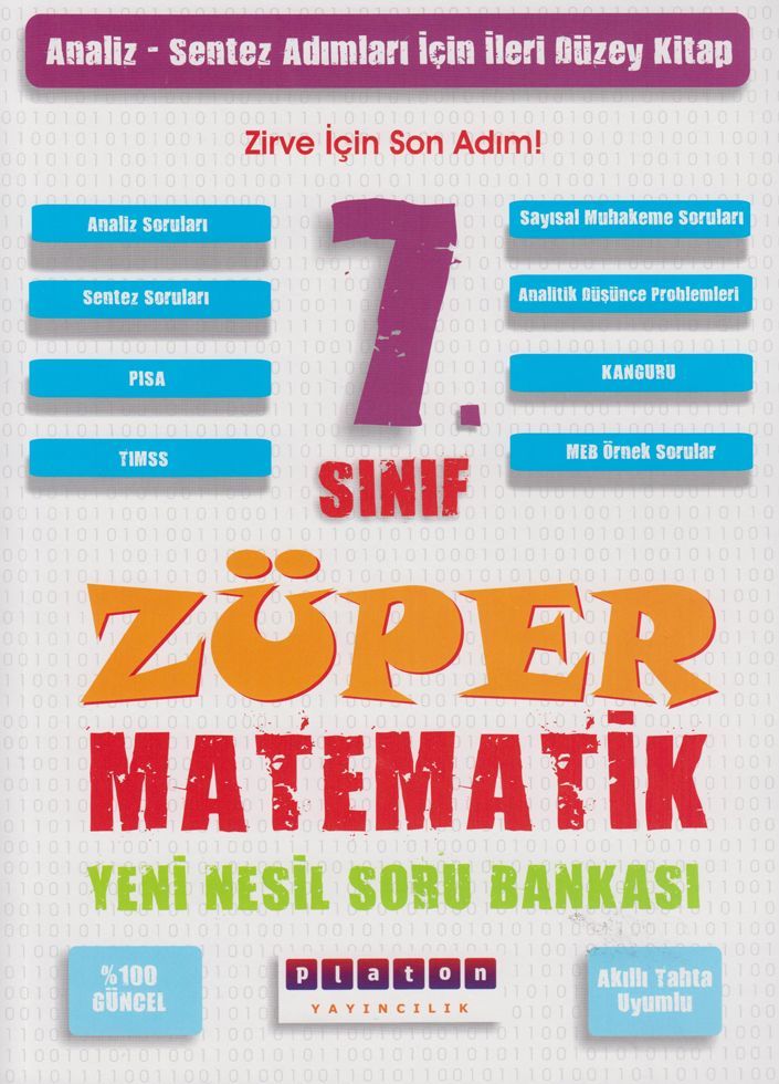 Platon Yayıncılık 7. Sınıf Züper Matematik Yeni Nesil Soru Bankası,,7