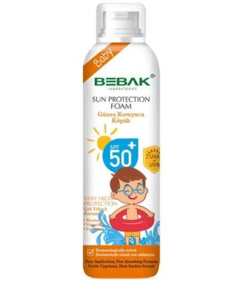 Bebak Baby Sun Protection Foam SPF50+ Çocuklar İçin Güneş Koruyucu Köpük 150 ml