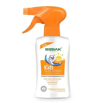 Bebak Spf 50+ Uva / Uvb Işınlarına Karşı Yüksek Koruma Etkili Çocuk Güneş Spreyi 175 Ml