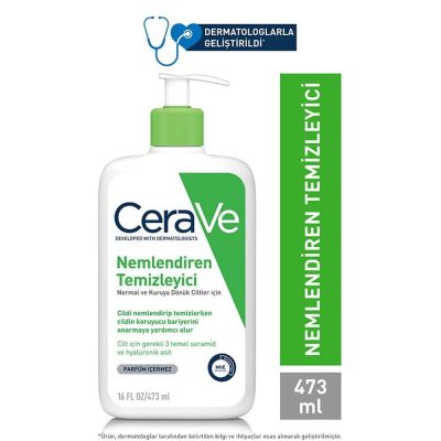  CeraVe Nemlendiren Temizleyici Seramid&hyalüronik Asit Kuru & Normal Ciltler Yüz Vücut 473 ml