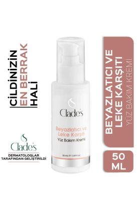 Clades Beyazlatıcı ve Leke Karşıtı Yüz Bakım Kremi 50 Ml