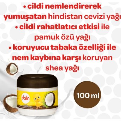  Dalin Hindistan Cevizi, Pamuk Ve Shea Yağlı Vazelin 100ml