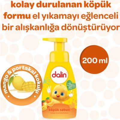  Dalin Köpük Sabun Mango ve Portakal Kokulu 200 ml