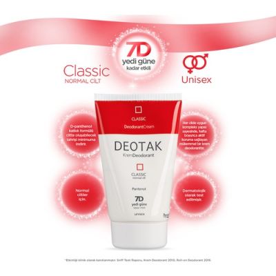  Deotak Normal Ciltler Için Klasik Krem Deodorant 35ml