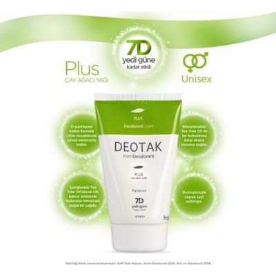  Deotak Plus Krem Deodorant 35 Ml 8692255100134