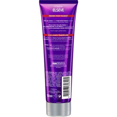  ELSEVE Color-vive Purple Maske Silver Mor Maske 150 ml