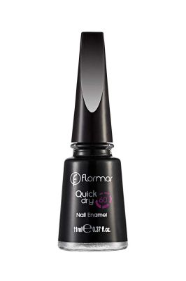 Flormar Oje - Quick Dry Nail Enamel QD10 Black Minimalism