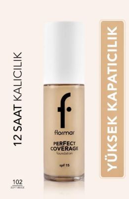 Flormar Perfect Coverage Yoğun Kapatıcı Su Bazlı Fondöten -102 Soft Beige