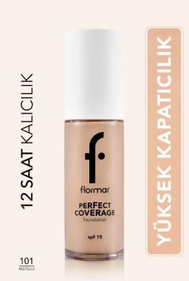 Flormar Perfect Coverage Yoğun Kapatıcı Su Bazlı Fondöten -101 Pastelle