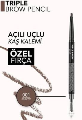 Flormar Triple Brow Kaş Kalemi 001 Brunette