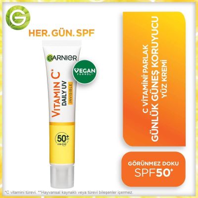 Garnier C Vitamini Parlak Günlük Uv Korumalı Güneş Yüz Kremi Spf50 Işıltılı Doku 40ml