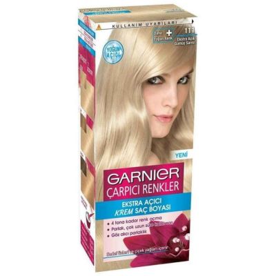 Garnier Çarpıcı Renkler 11.1 Ekstra Açık Gümüş Sarısı Saç Boyası