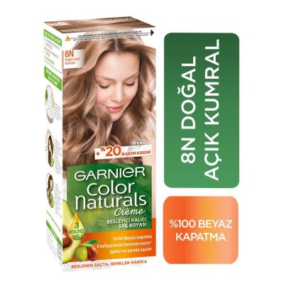 Garnier Color Naturals Krem Saç Boyası 8N Doğal Açık Kumral