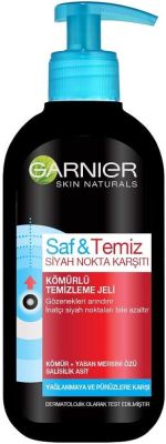 Garnier Saf & Temiz Siyah Nokta Karşıtı Kömürlü Temizleme Jeli 250ml