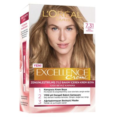 L'Oreal Paris Excellence Saç Boyası 7.31 Bal Köpüğü