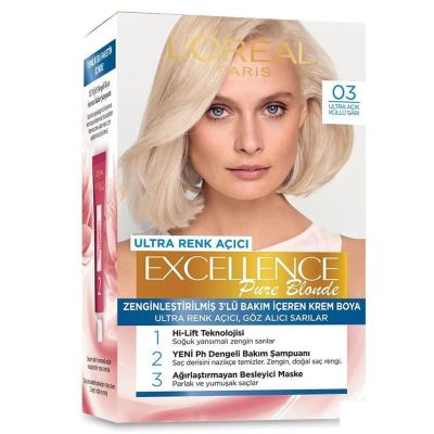 L'Oreal Paris Excellence Pure Blonde 03 Ultra Açık Küllü Sarı