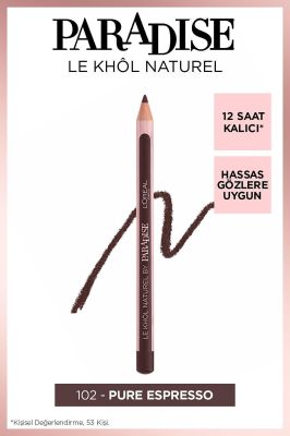 L'Oreal Paris Kahverengi Göz Kalemi - L'oréal Paris Paradise Le Khol Göz Kalemi 102 Pure Espresso LKHLKLM