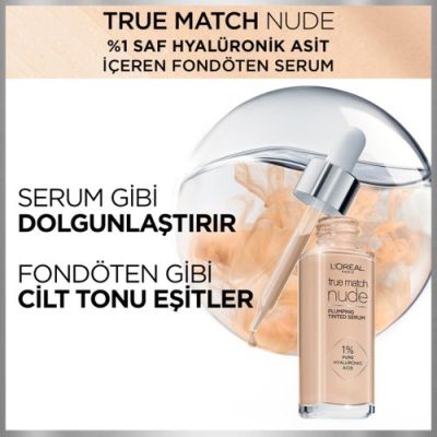  L'Oreal Paris L'oréal Paris True Match Nude Serum Fondöten 0.5-2 Very Light 3600523989898