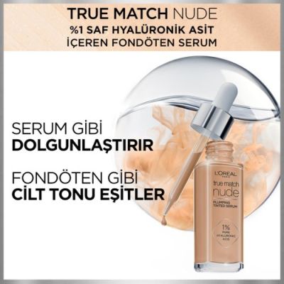  L'Oreal Paris L'oréal Paris True Match Nude Serum Fondöten 3-4 Light Medium 3600523989911