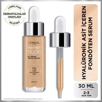 L'Oreal Paris L'oréal Paris True Match Nude Serum Fondöten 2-3 Light 3600523989904