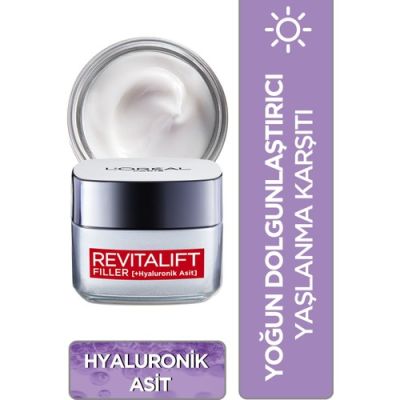 L'Oreal Paris Revitalift Filler Yoğun Dolgunlaştırıcı Yaşlanma Karşıtı Gündüz Kremi 50ml - Hyaluronik Asit 3432