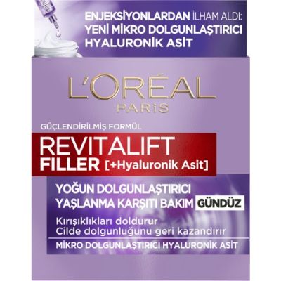  L'Oreal Paris Revitalift Filler Yoğun Dolgunlaştırıcı Yaşlanma Karşıtı Gündüz Kremi 50ml - Hyaluronik Asit 3432