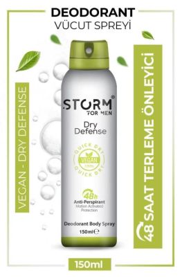 Lady Storm Erkek Deodorant Sprey Vegan Dry Defense 150 ml