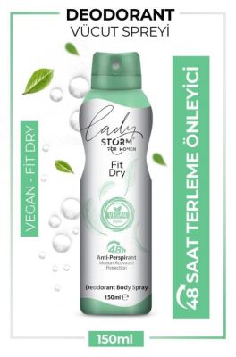 Lady Storm Kadın Deodorant Sprey Vegan Fit Dry 150 ml