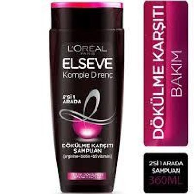 LOreal Paris Elseve Komple Direnç Dökülme Karşıtı 2'si 1 Arada Şampuan 360 ml