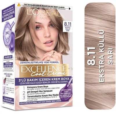 Loreal Paris Excellence Cool Creme 8.11 Ekstra Küllü Sarı Saç Boyası