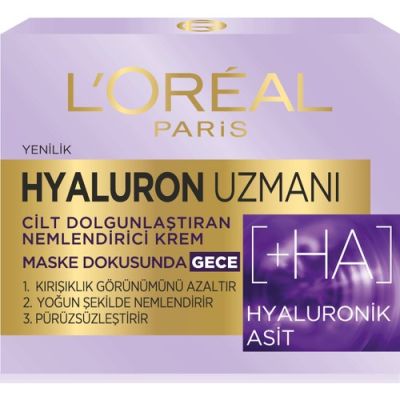  L'Oreal Paris L'oréal Paris Hyaluron Uzmanı Cilt Dolgunlaştıran Nemlendirici Krem Gece