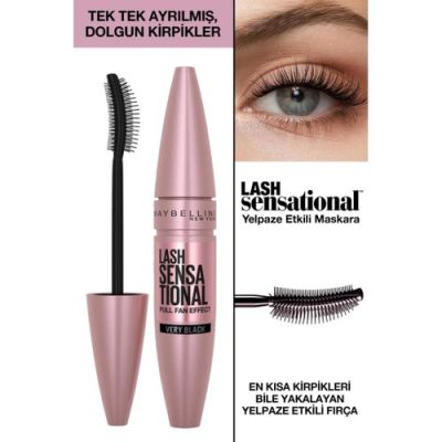  Maybelline New York Lash Sensational Yelpaze Etkili Siyah Maskara