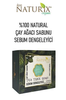 Naturix Natural Çay Ağacı Sabunu %100 Doğal Arındırıcı Peeling Etkili