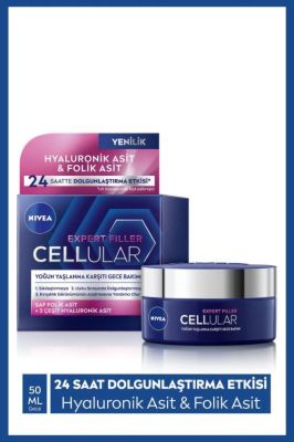  Nivea Cellular Expert Filler Sıkılaştırıcı Yaşlanma Karşıtı Gece Yüz Bakım Kremi 50 Ml