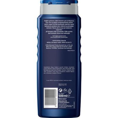  Nivea Erkekler Için Saç Ve Vücut Şampuanı 500 ml