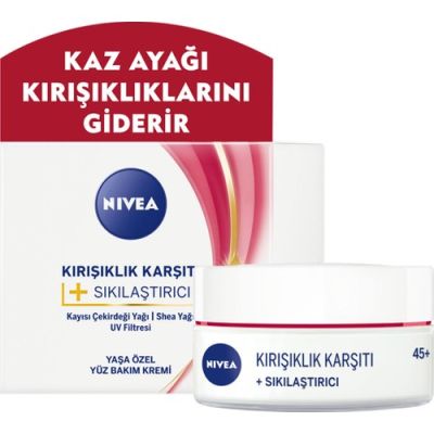  Nivea Yüz Kremi Sıkılaştırıcı- Kırışıklık Karşıtı 45 Yaş+ 50 ml