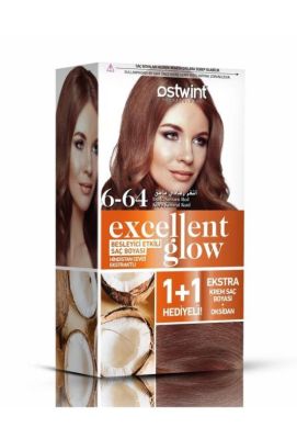 Ostwint Excellent Glow 1+1 Hediyeli Saç Boyası Seti No.6.64 Koyu Kumral Kızıl