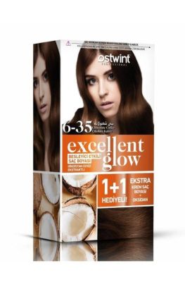 Ostwint Excellent Glow 1+1 Hediyeli Saç Boyası Seti No.6.35 Çikolata Kahve