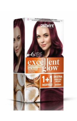 Ostwint Excellent Glow 1+1 Hediyeli Saç Boyası Seti No.6.6 Vişne Kızılı