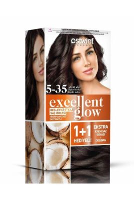 Ostwint Excellent Glow 1+1 Hediyeli Saç Boyası Seti No.5.35 Büyülü Kahve