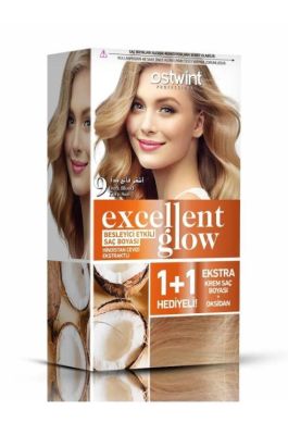 Ostwint Excellent Glow 1+1 Hediyeli Saç Boyası Seti No.9 Koyu Sarı