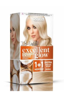 Ostwint Excellent Glow 1+1 Hediyeli Saç Boyası Seti No.12 Extra Platin