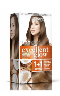 Ostwint Excellent Glow 1+1 Hediyeli Saç Boyası Seti No.7.77 Tütün Kahve