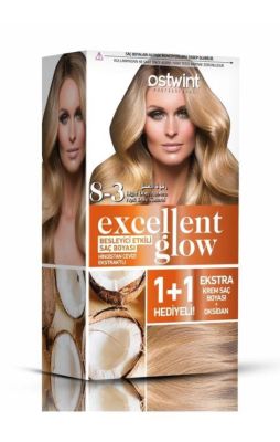 Ostwint Excellent Glow 1+1 Hediyeli Saç Boyası Seti No.8.3 Açık Dore Kumral