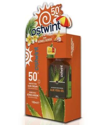 Ostwint Spf 50+ Güneş Kremi 100 Ml E Vitaminli + Aloe Vera Jel 100 Ml