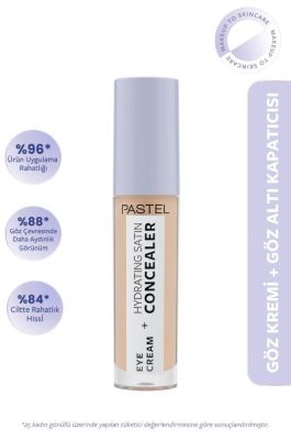 Pastel Eye Cream Hydrating Satin Concealer - Göz Kremi Göz Altı Kapatıcısı 62 Ivory