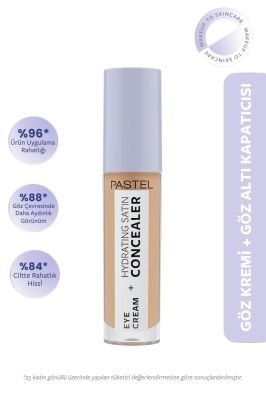 Pastel Eye Cream Hydrating Satin Concealer - Göz Kremi Göz Altı Kapatıcısı 66 Deep Medium