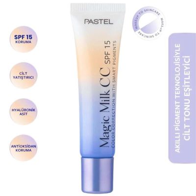 Pastel Magic Milk Cc Spf 15 - Cilt Tonu Eşitleyici Spf 15 Cc Krem 50 Light Medium