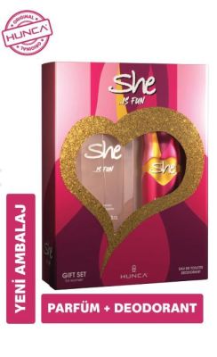 She Fun Edt 50 ml Kadın Parfüm + 150 ml Deodorant Seti 8690973029102